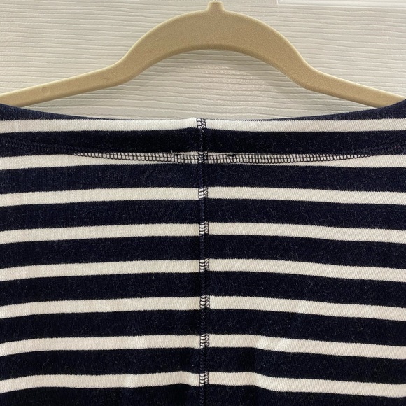T by Talbots Navy/White striped Terry Dress with bright pink NWT Medium Petite - Picture 6 of 8